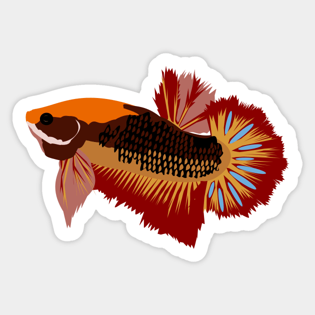 Betta splendens Sticker by stargatedalek